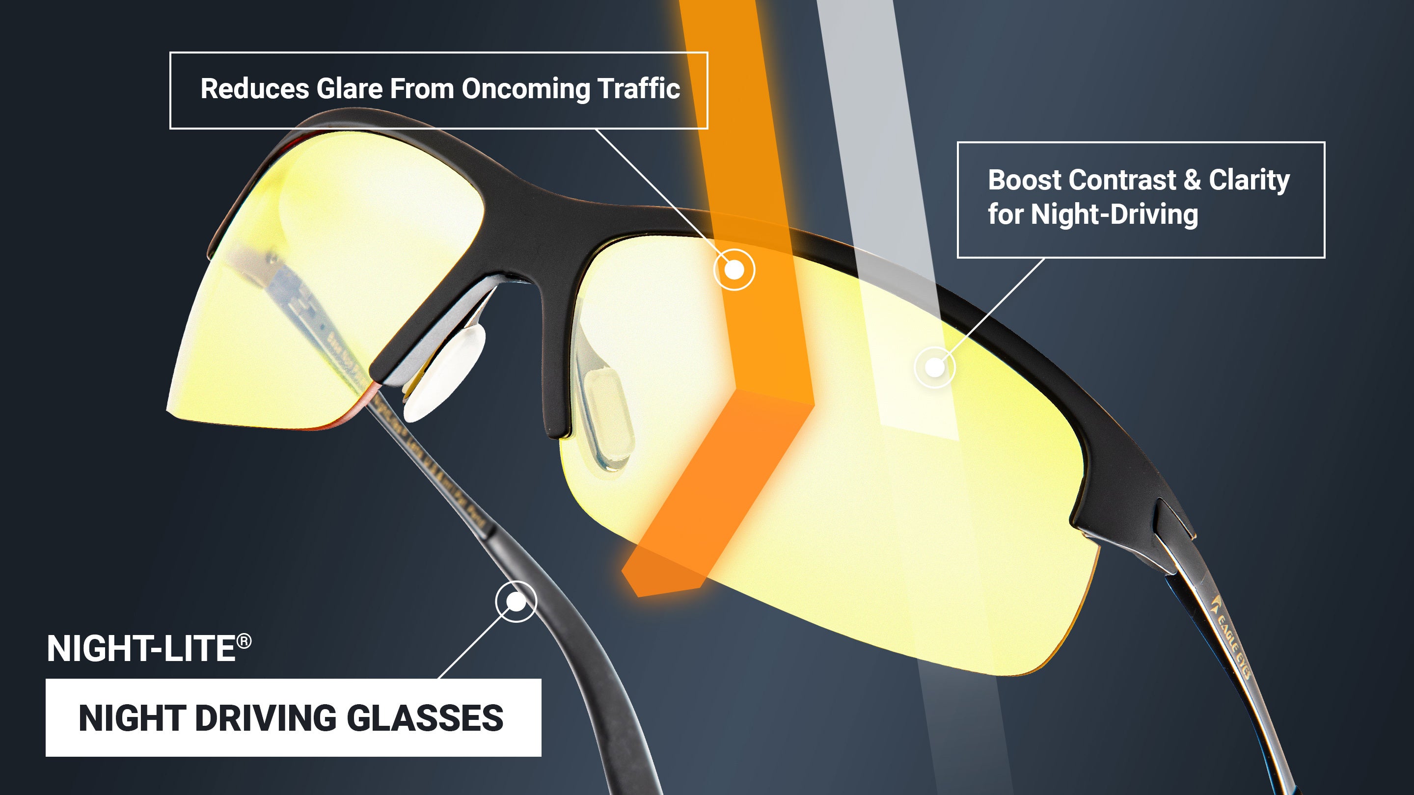 Por qué usar anteojos amarillos para manejar de noche?