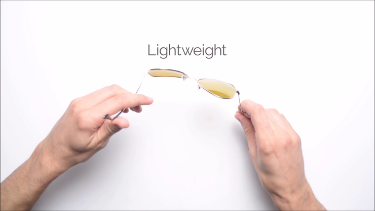 Memory Flex Aviator Sunglasses